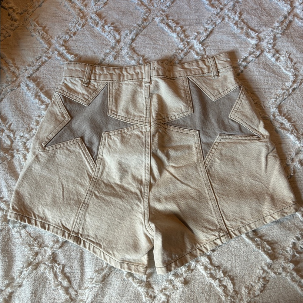 Star denim shorts